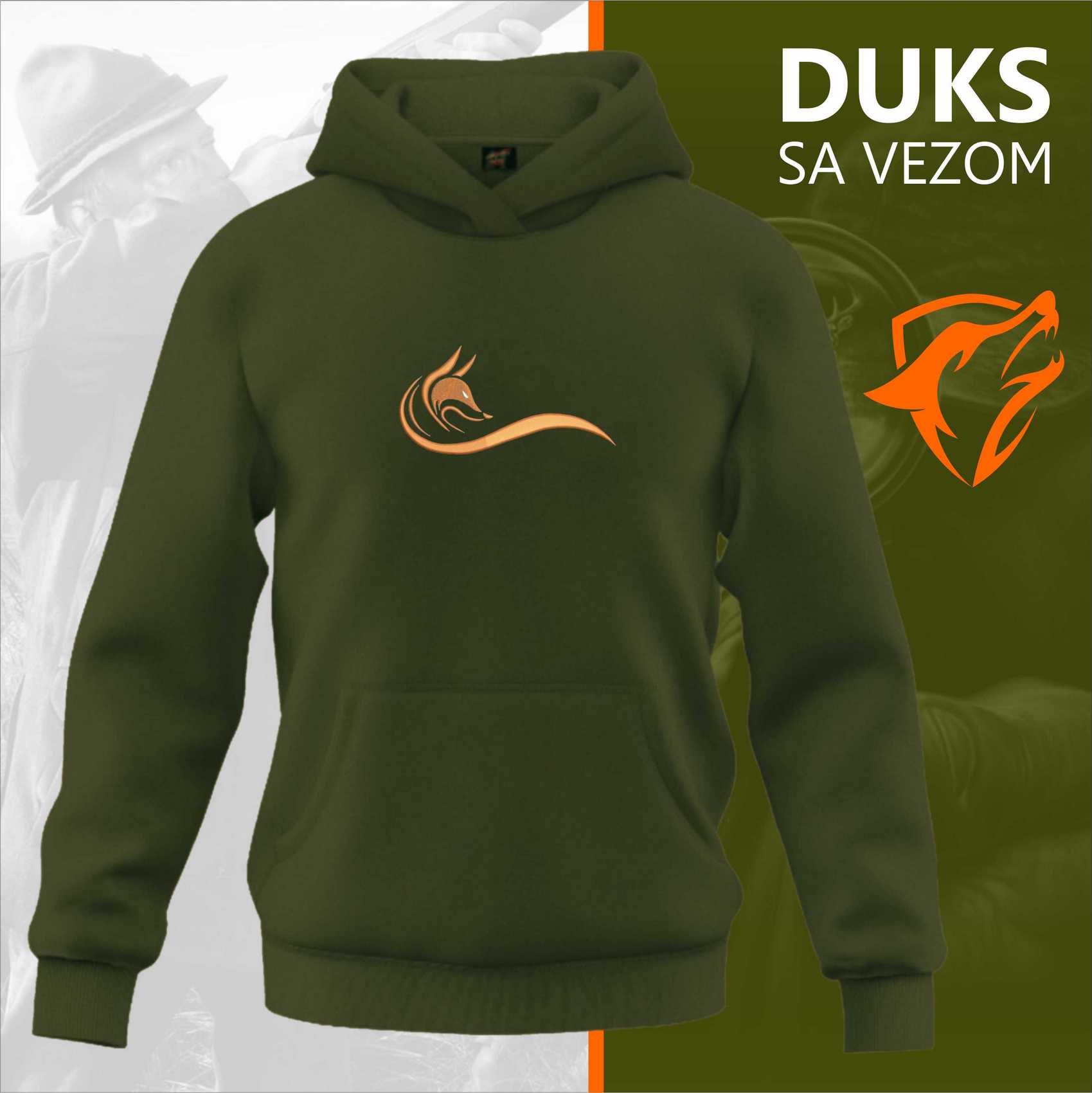 Lovački duks sa kapuljačom Lisica