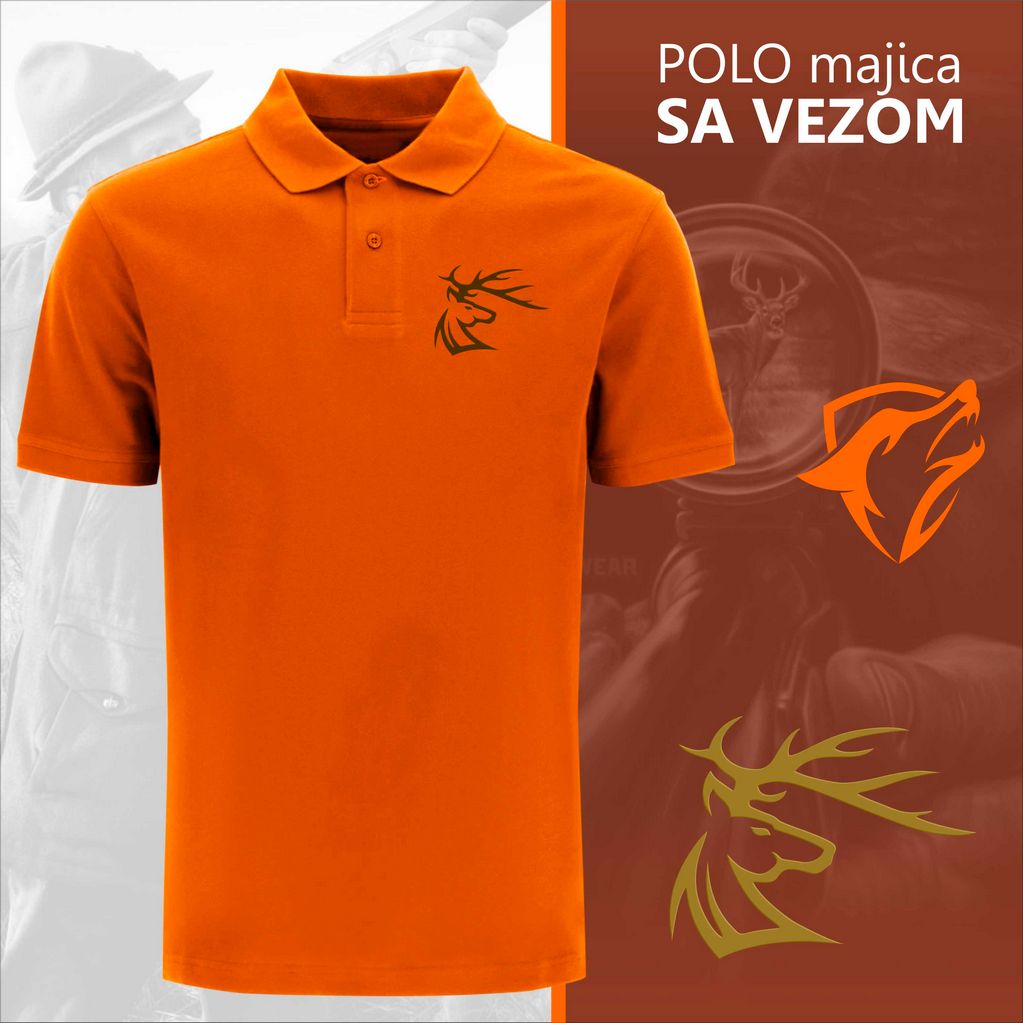 Lovačka polo majica Jelen 3 - Image 2