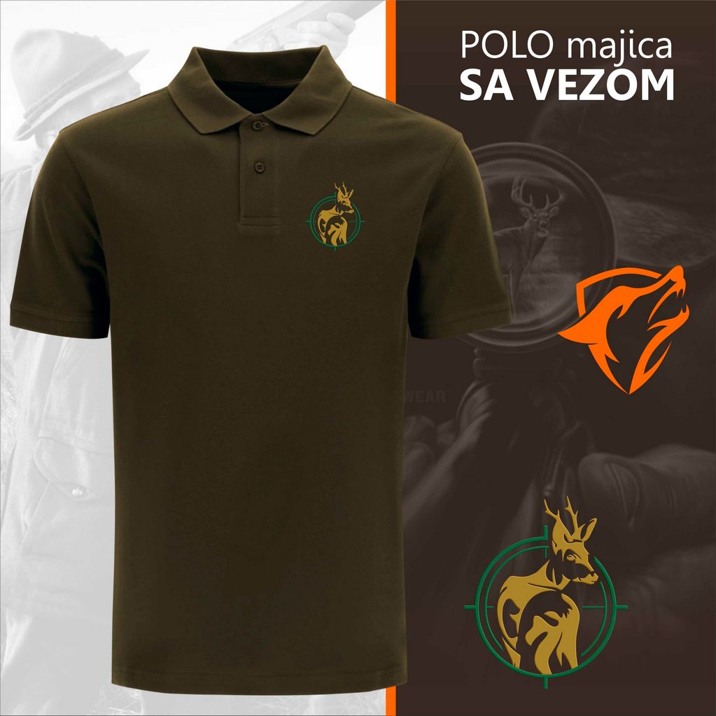 Lovačka polo majica Srndać meta - Image 2