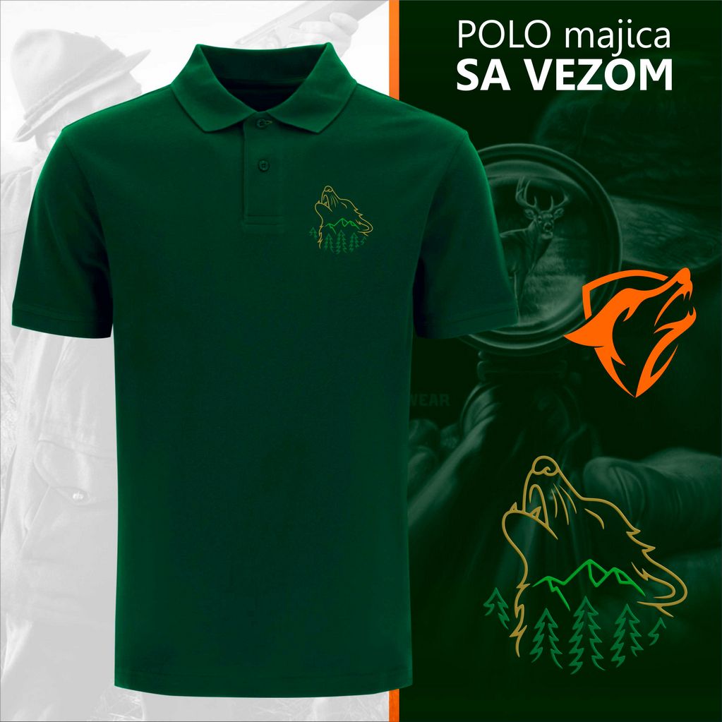 Lovačka polo majica Vuk 1